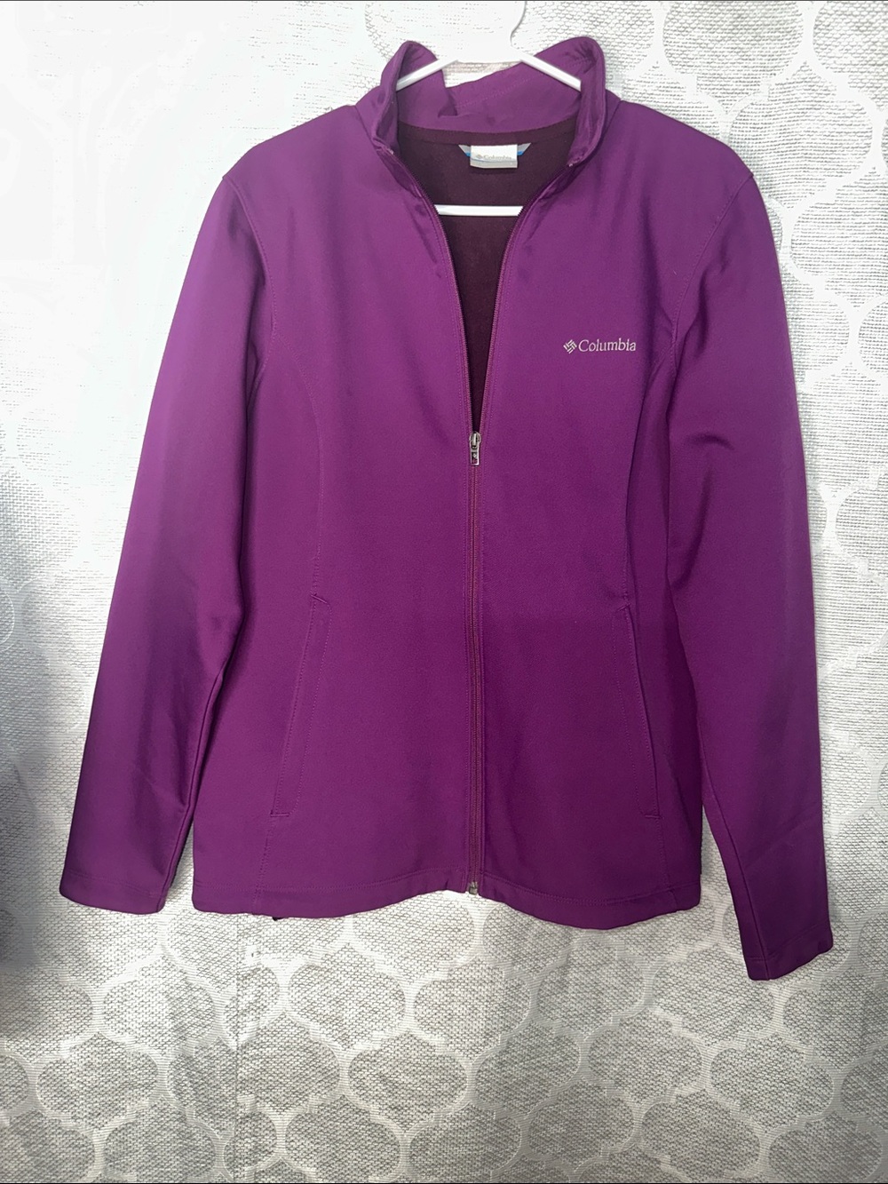 Columbia Kruser Ridge Softshell Jacket Purple Full Zip Coat Women's Size Large